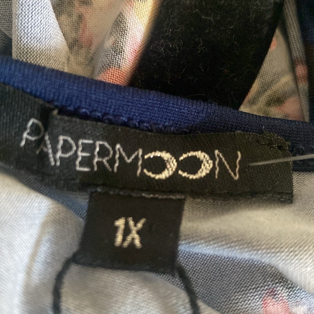 NWT: Papermoon Basima Back detail Knit Tank in Navy floral Size 1X Stitchfix - Picture 8 of 10
